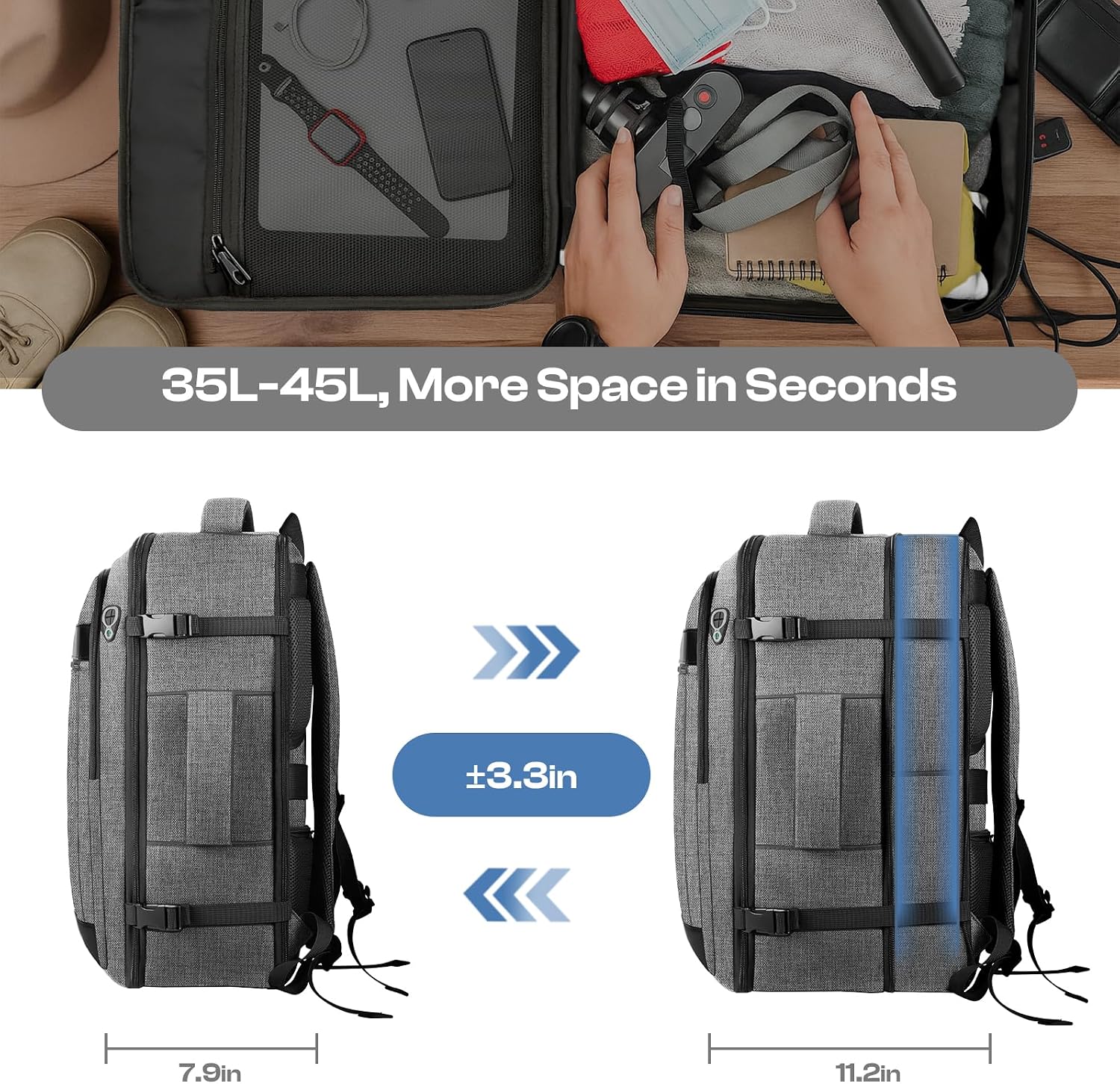Detalle 1 de Riliamo Expandable Laptop Backpack, 17.3-Inch