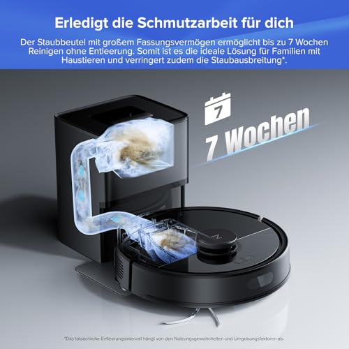 Detalle 2 de Roborock Q7 L5+ Saugroboter mit Wischfunktion, Absaugstation – 8.000 Pa