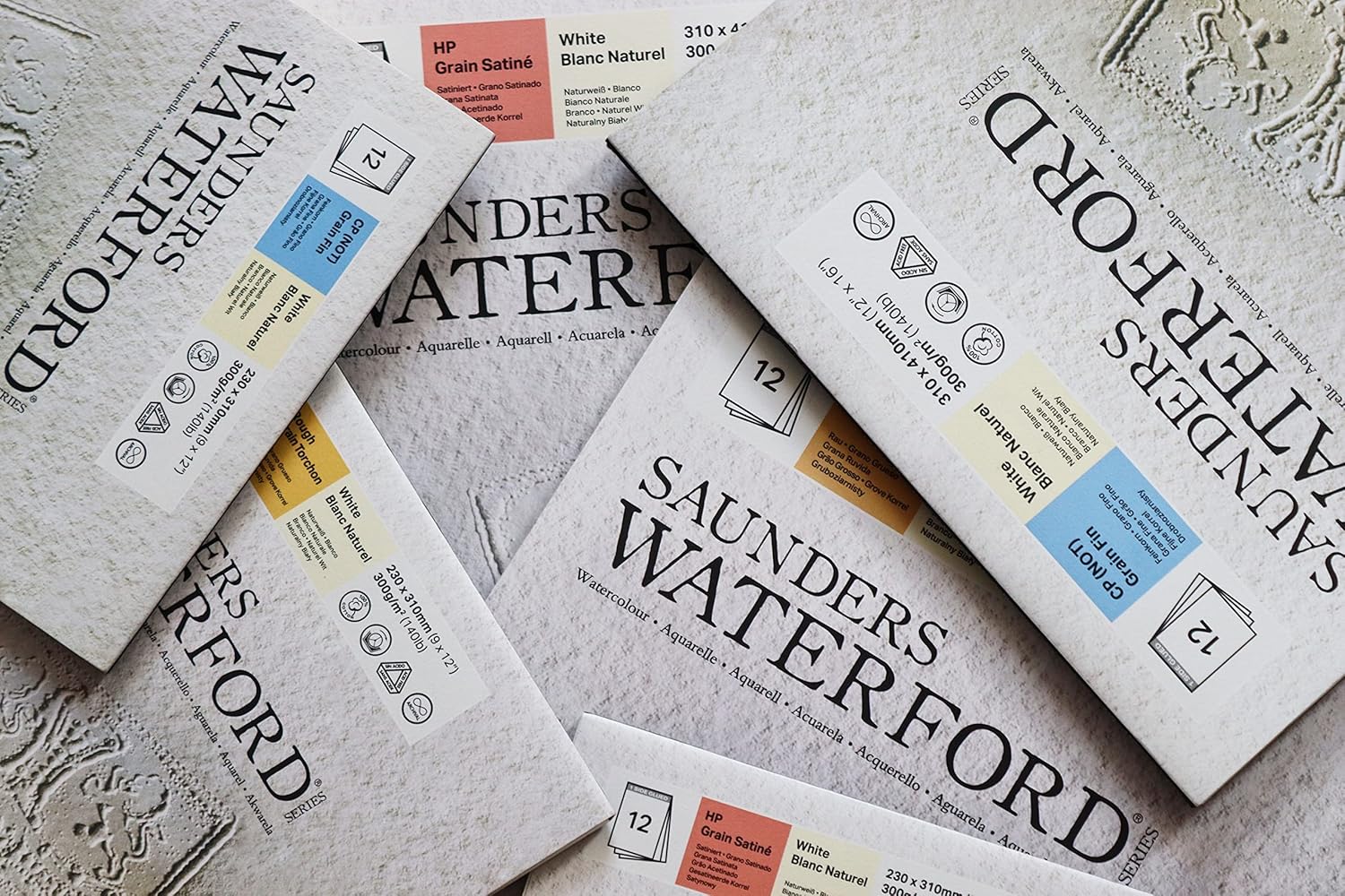 Thumbnail 5 de SAUNDERS WATERFORD SERIES ST Cuthberts blocco carta per acquerello 31x41 cm, 12 fogli, 300 g/m², bianco naturale, grana ruvida