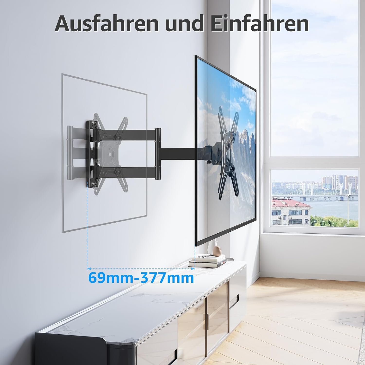 Detalle de MOUNTUP TV Wandhalterung 180° für 14-42 Zoll