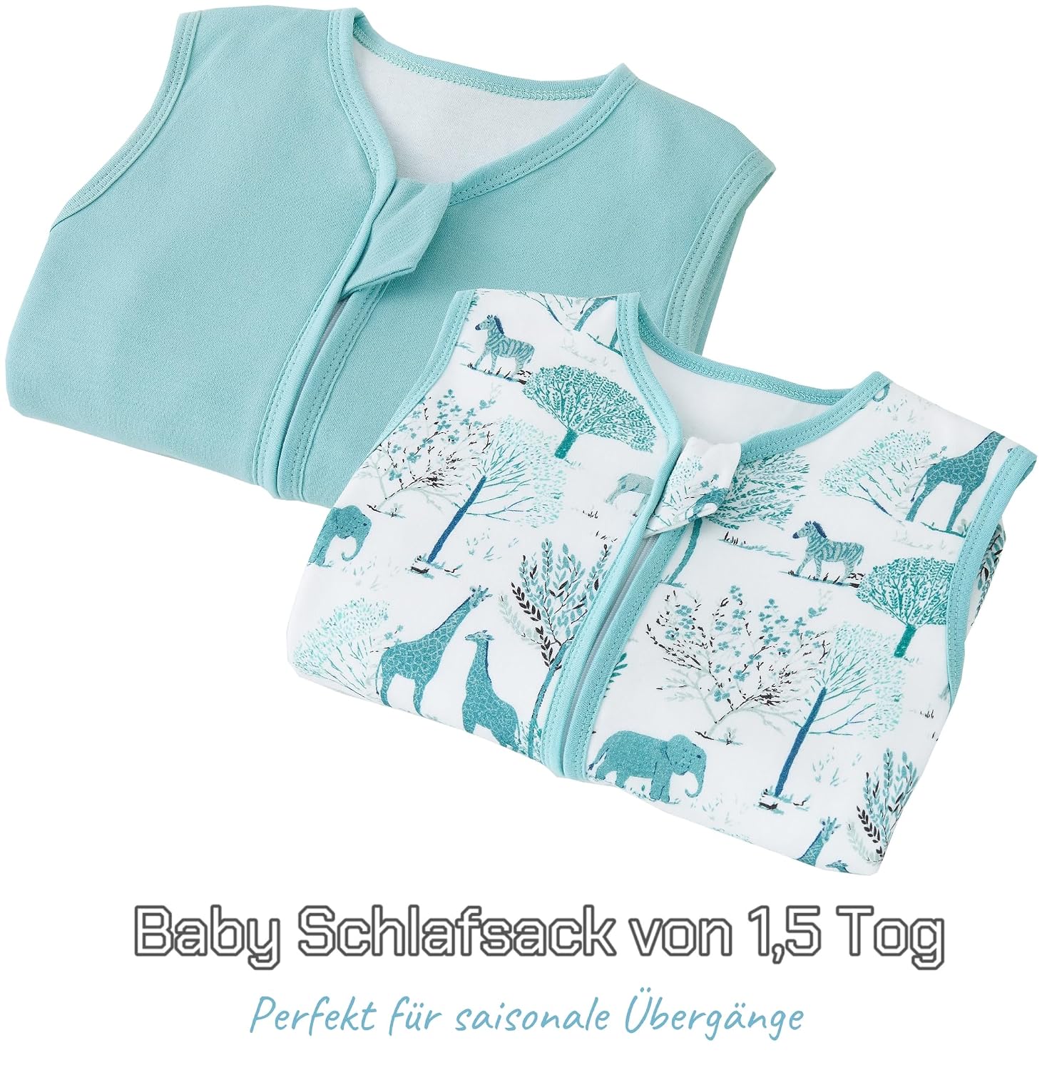 Detalle 2 de Teechodina Baby Schlafsack 1,5 Tog, 2er Pack
