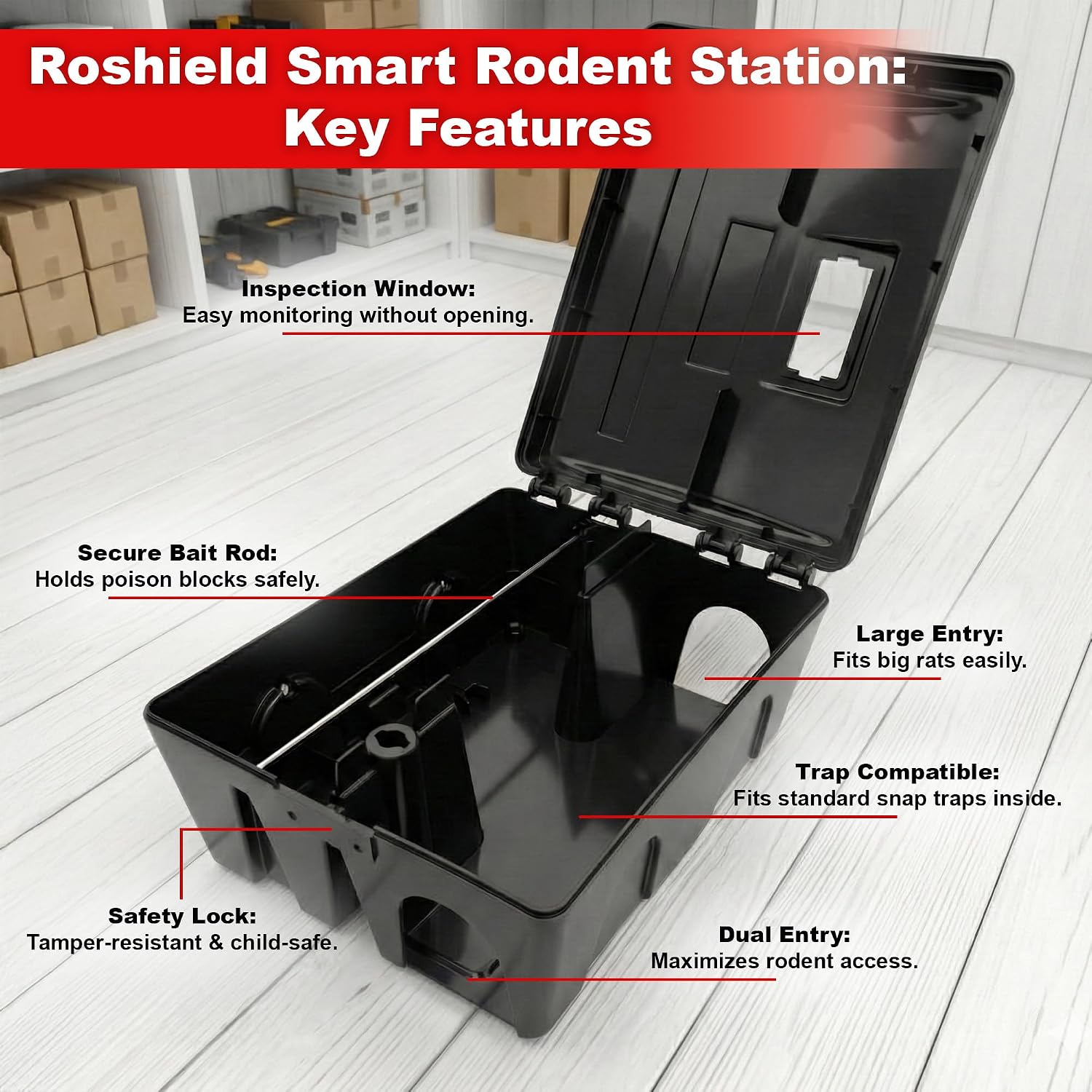 Detalle de Roshield PRO BOX 2 Extra Large bait stations