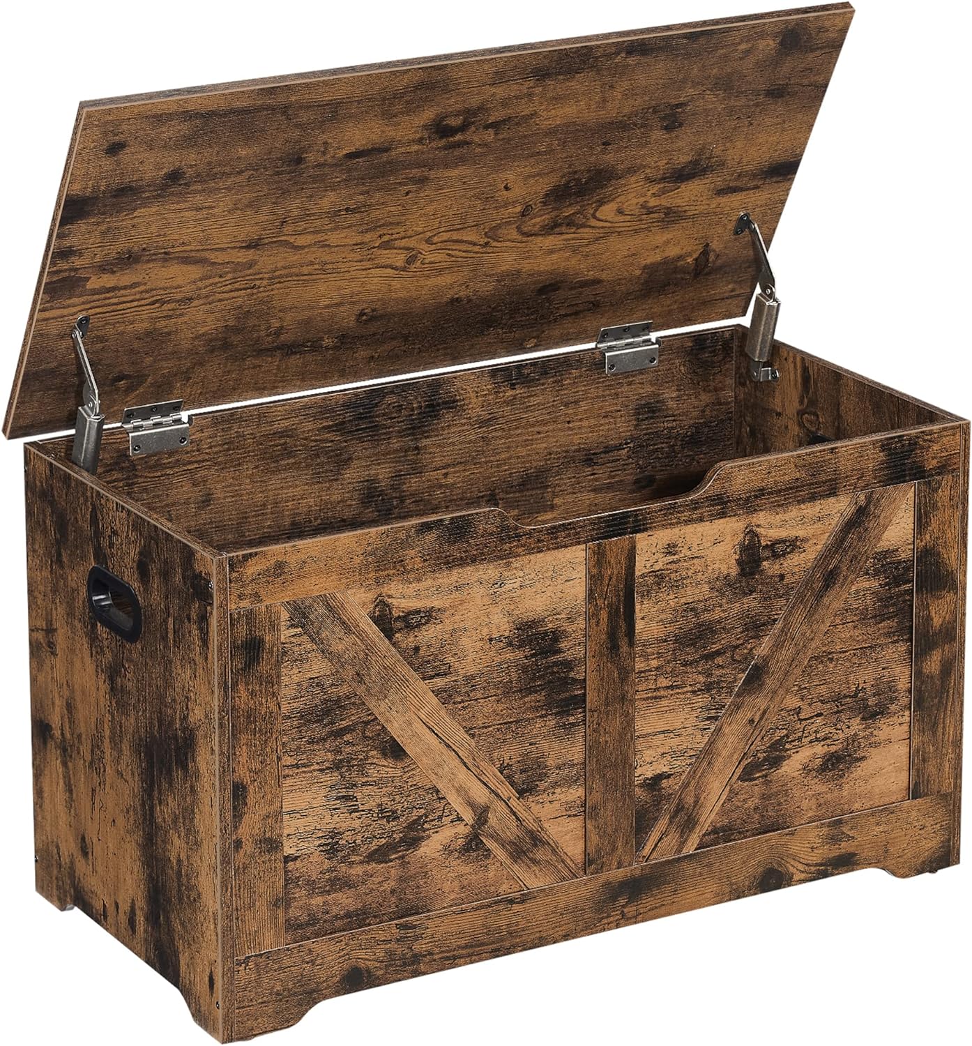 Detalle de VASAGLE HAINS LSB062T01 Storage Bench, 80 x 40 x 46 cm, Rustic Brown