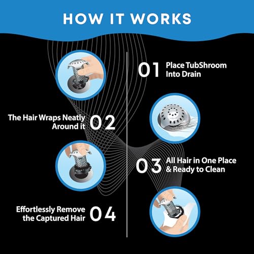 Thumbnail 7 de TubShroom Ultra Revolutionary Bath Tub Drain Protector Hair Catcher/Strainer/Snare, Stainless Steel – Platinum Bundle