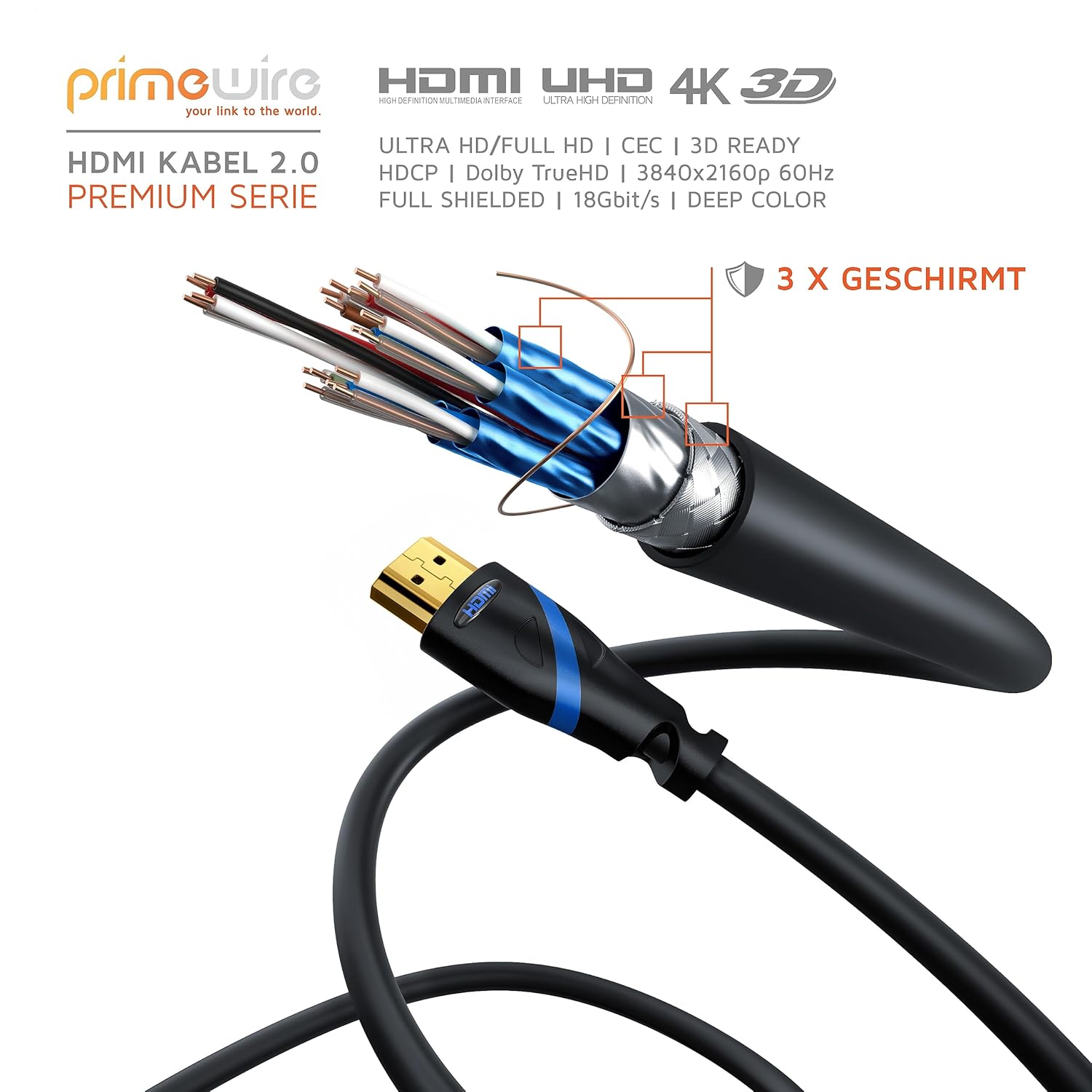 Thumbnail 4 de CSL HDMI 2.1 Kabel 4 m — 48 Gbps