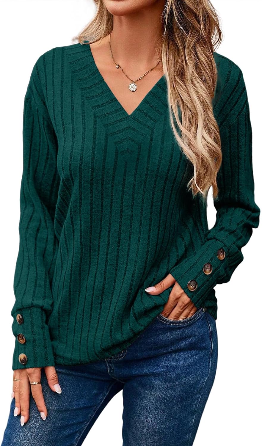 Detalle de Dokotoo Womens V-Neck Knit Tunic Top