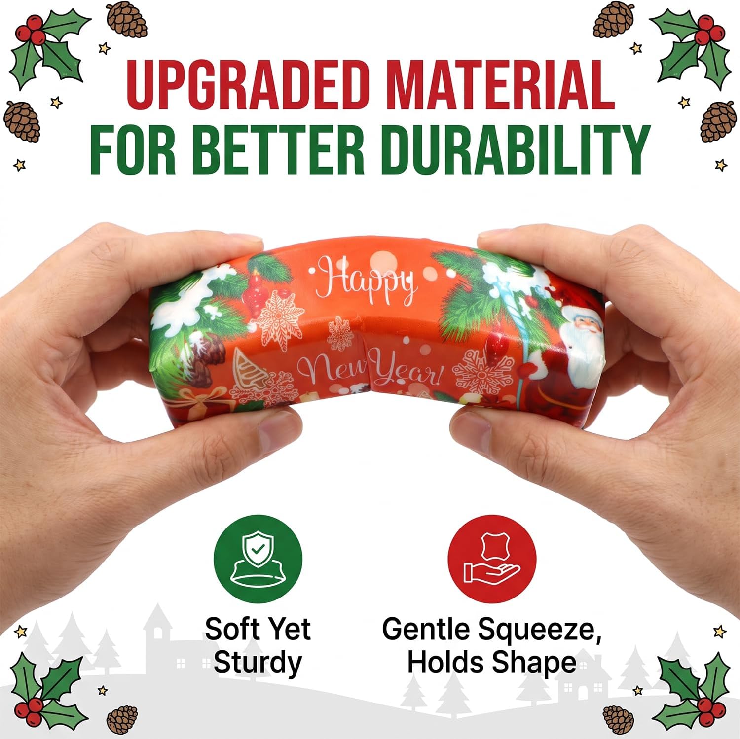 Detalle 2 de SUNOWE Christmas Butter Squishy Set, 3-Pack Slow-Rebound Fidget Toys