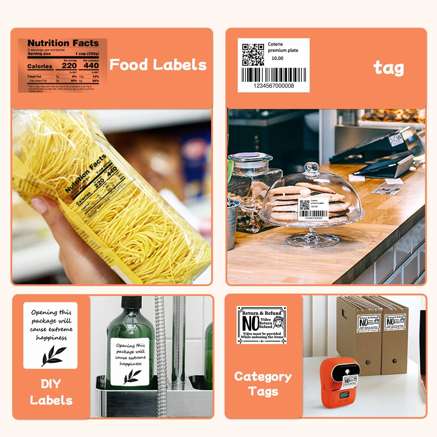 Detalle de Phomemo 3 Rolls M110 Label (1.18" x 0.79" / 30x20mm) Self-Adhesive Thermal Labels for M110 & more
