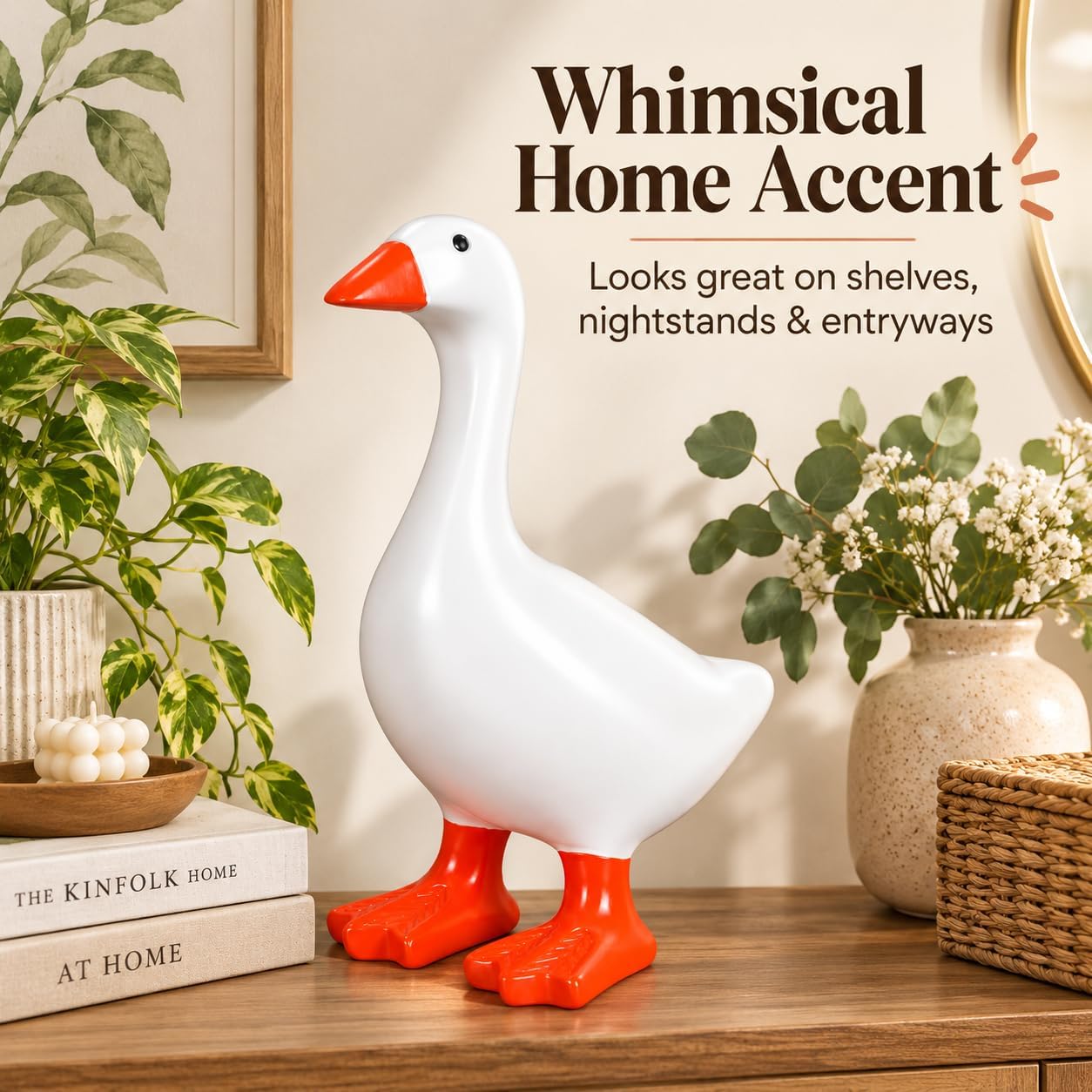 Thumbnail 5 de Desk Goose 7 Inch Cute Office Decor Desktop Statue Gift with Magnetic Beak – Positive Vibes for Women