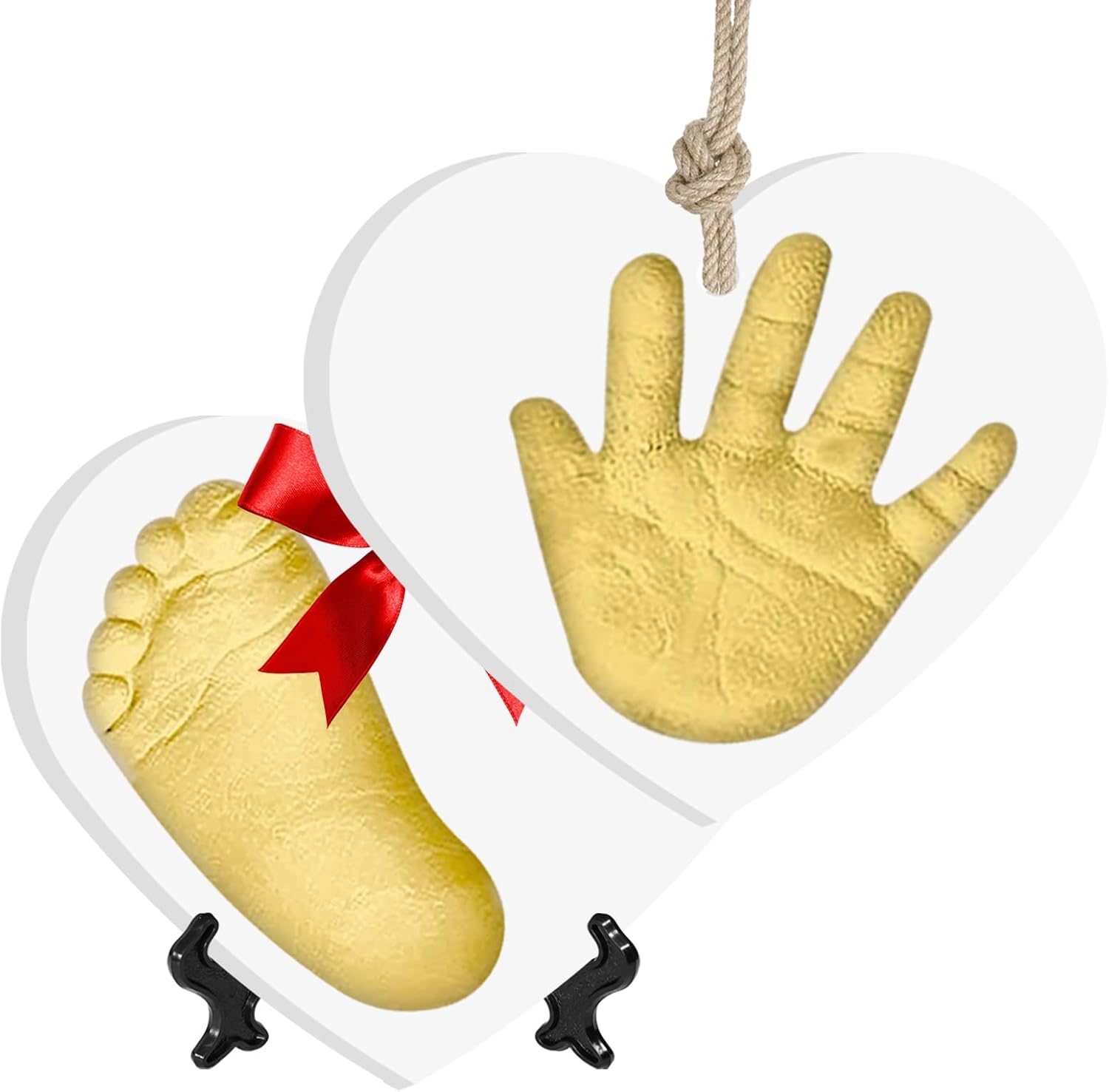 Detalle de Baby Handprint Ornament Kit – Personalised Keepsakes with Non-Toxic Clay