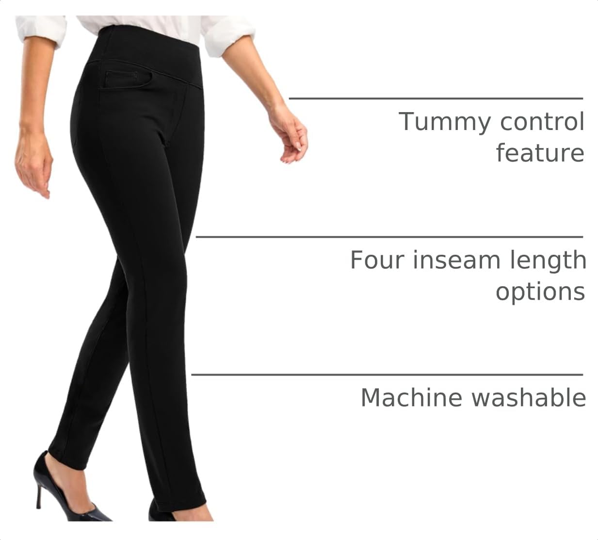 Detalle 2 de Rammus High Waist Dress Pants for Women