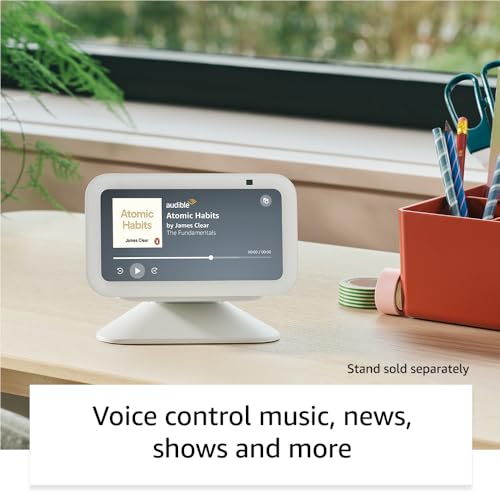Detalle de Echo Show 5 (Newest gen) Charcoal – Smart display with Alexa, clock and clearer sound