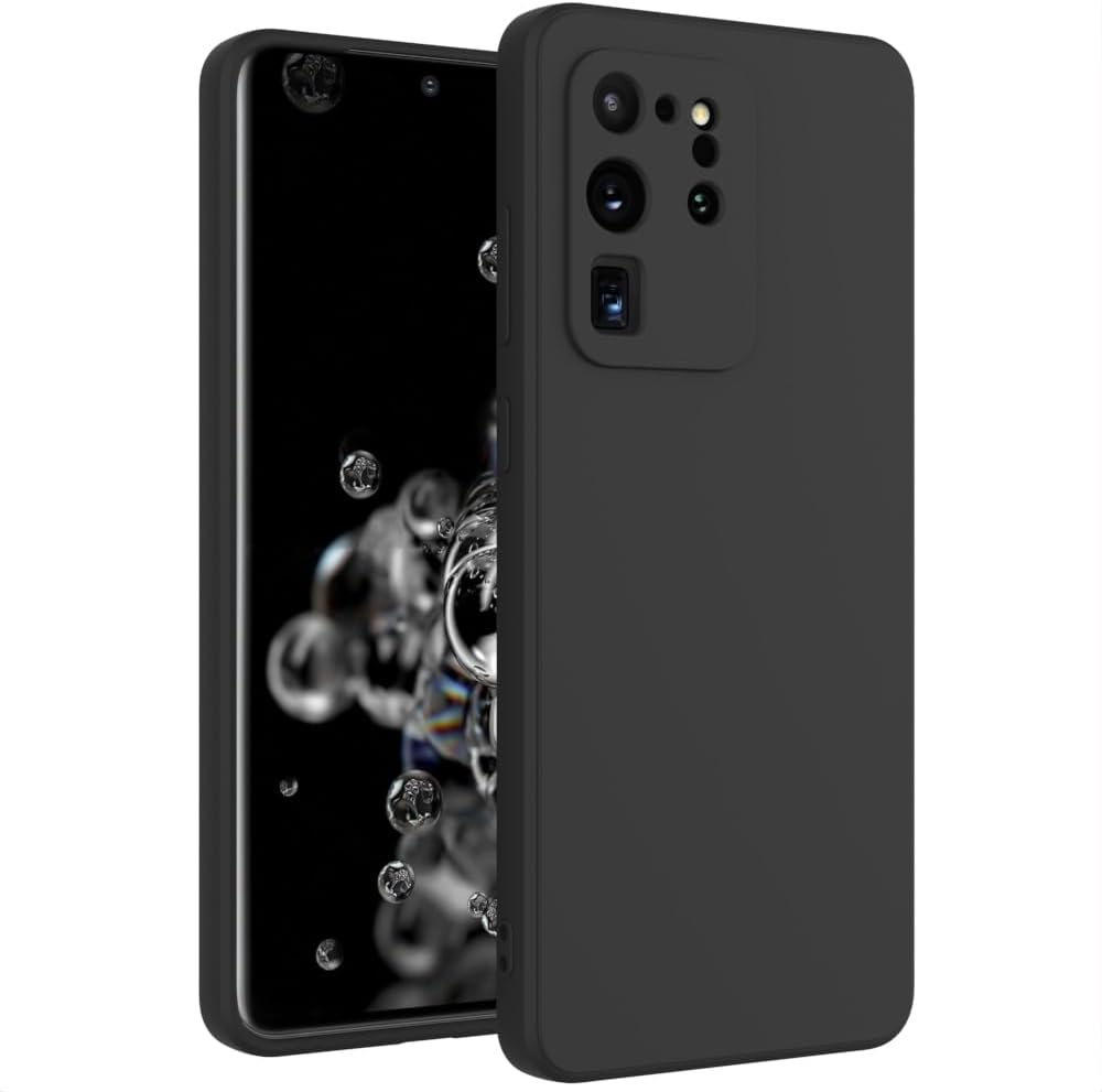 Detalle de WOGROO Samsung Galaxy S20 Ultra Case, Black Slim TPU Cover with Camera Protection