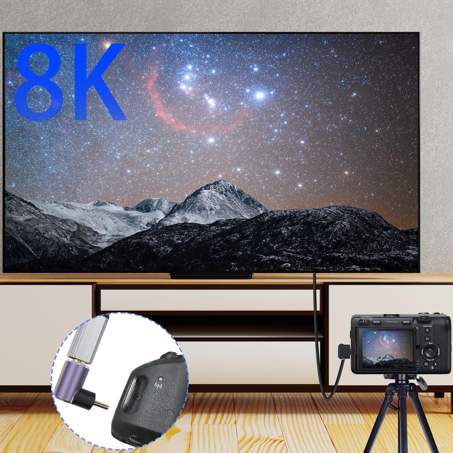 Thumbnail 1 de RIIEYOCA 90° UHD 8K Micro-HDTV Adapter – Micro-HDTV Male zu HDTVS Female, 2er Pack