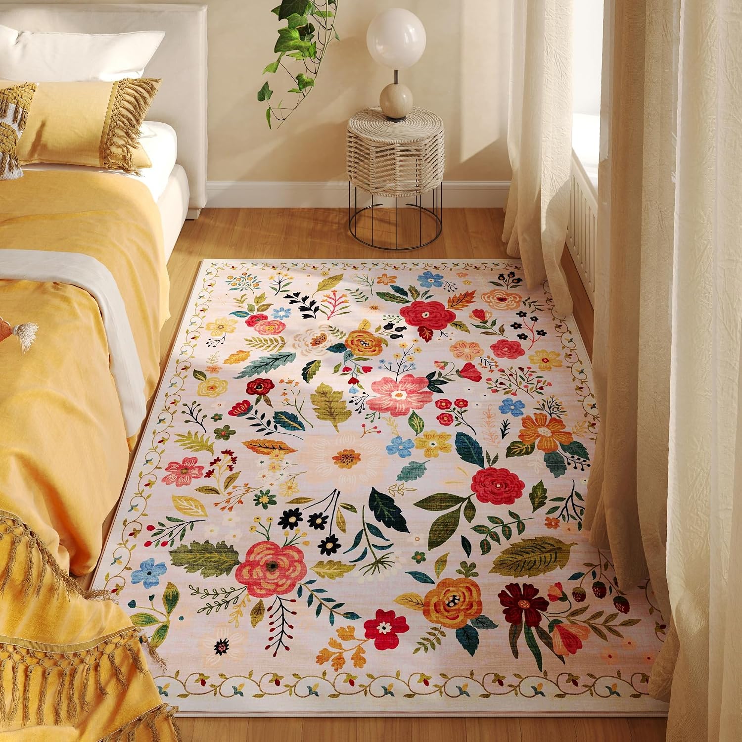 Detalle 2 de Rugcomf 3x5 Washable Bedroom Rug