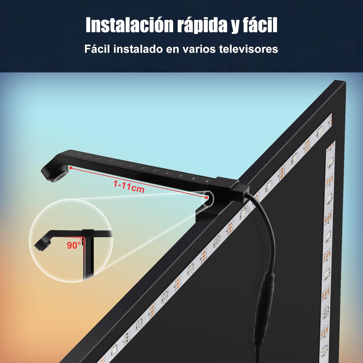 Detalle de Diyife Tira LED 4M para TV 50-60"