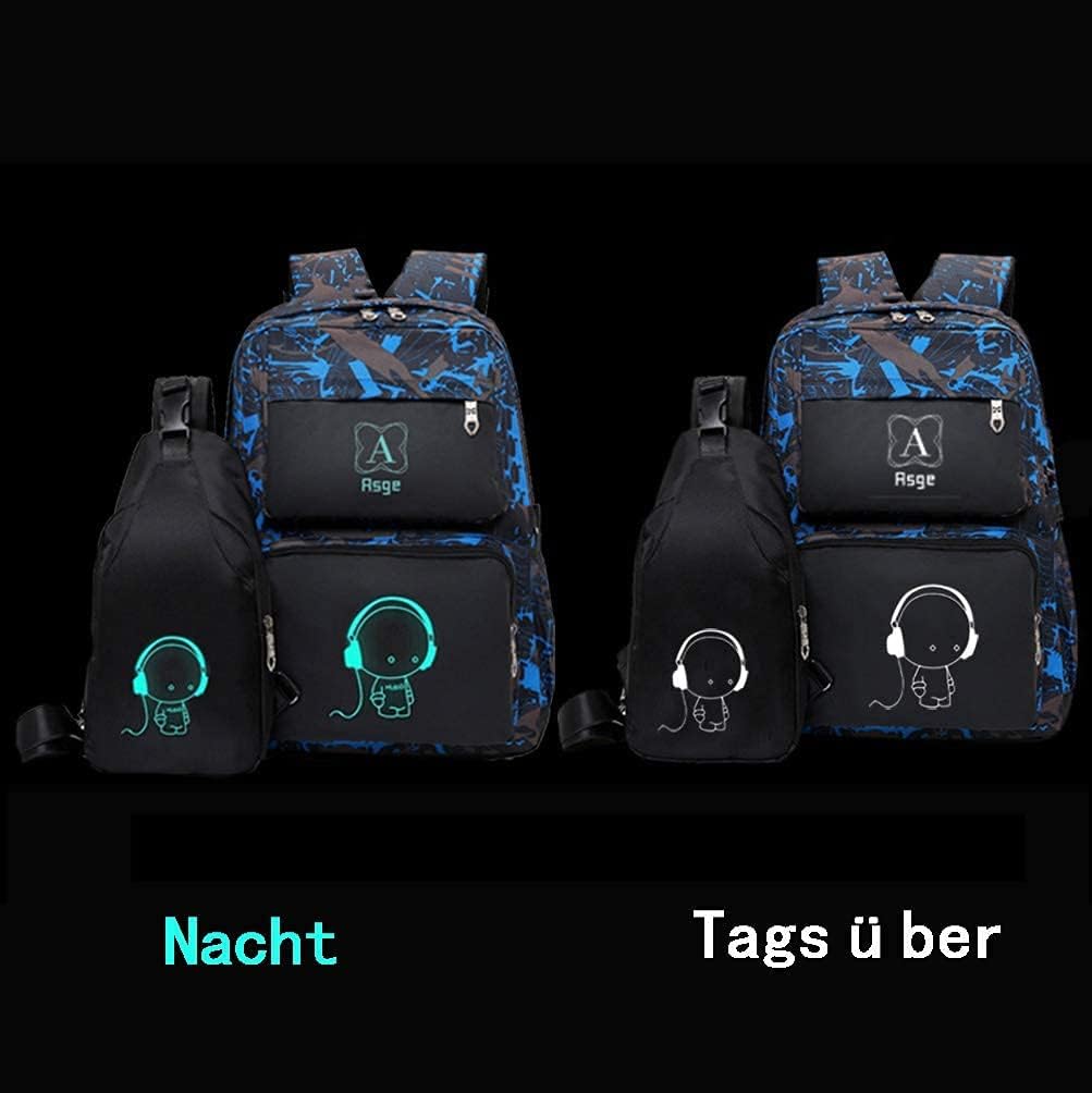 Detalle 2 de Asge Rucksack Schulrucksack Teenager wasserdicht