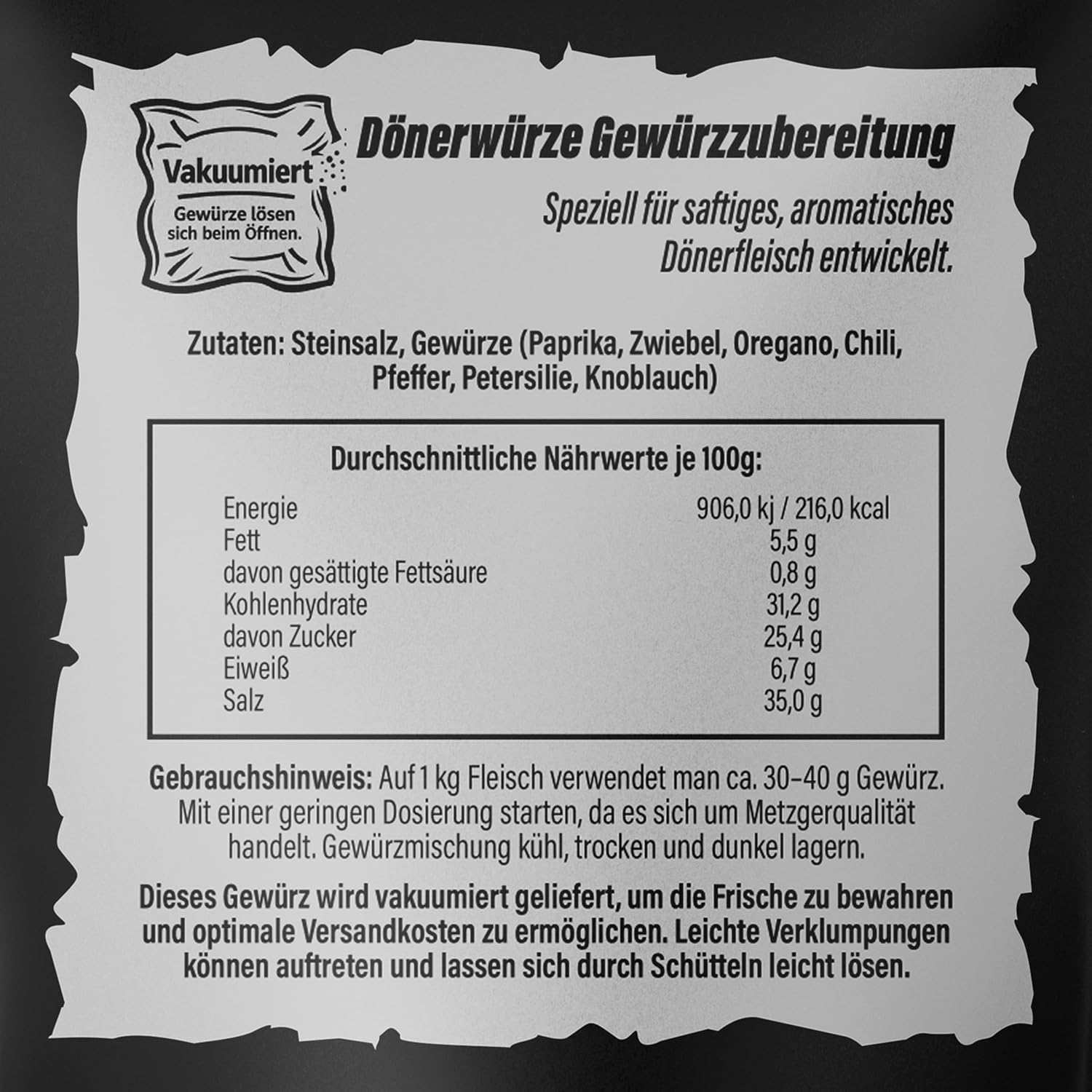Thumbnail 1 de WAT NE WÜRZE Döner Gewürz (Dönergewürzmischung) 300 g – für Backpapier-Döner, Kebab & Lahmacun