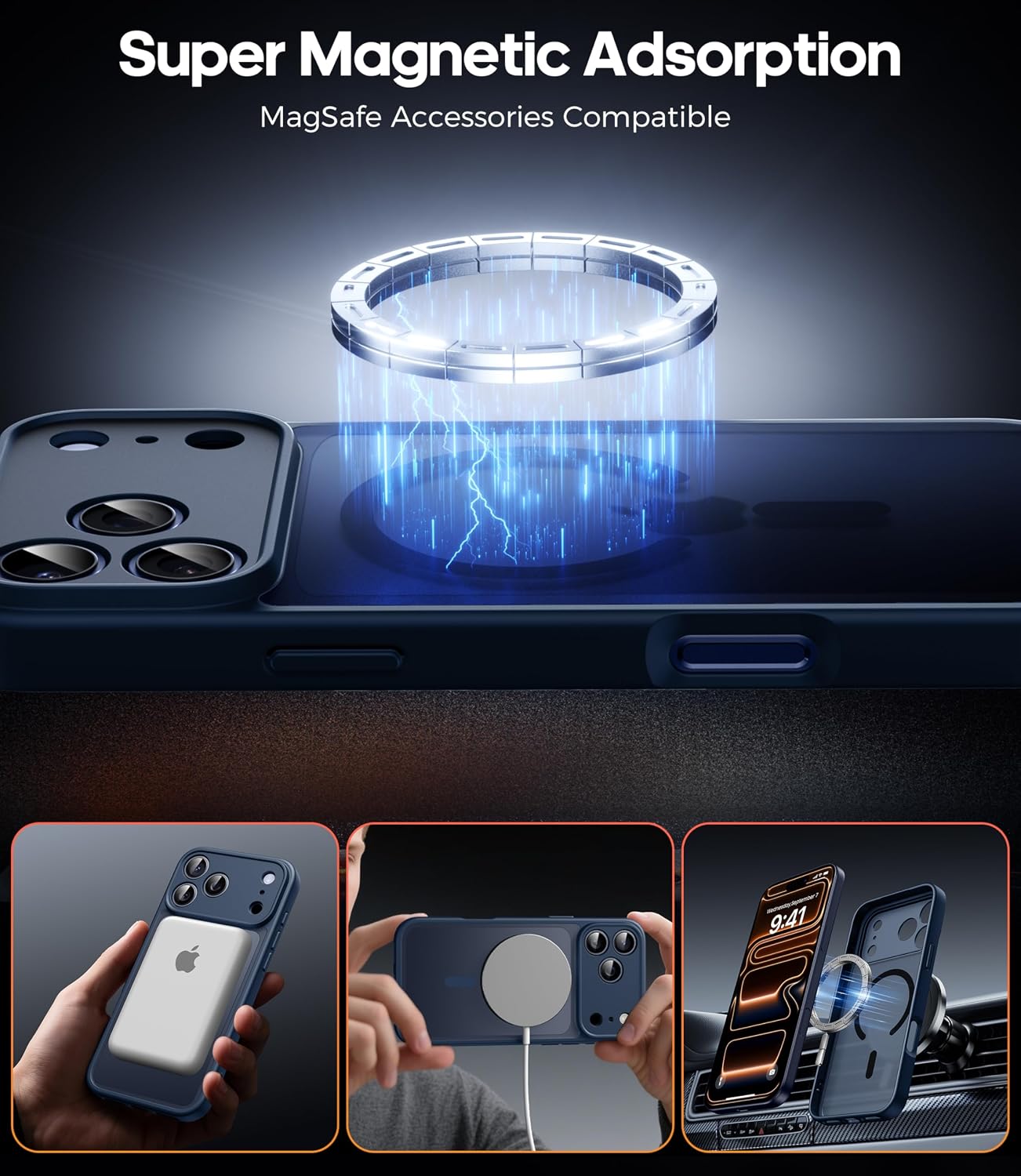 Thumbnail 4 de FLLAO Magnetica Cover iPhone 17 Pro Max 2 pellicole