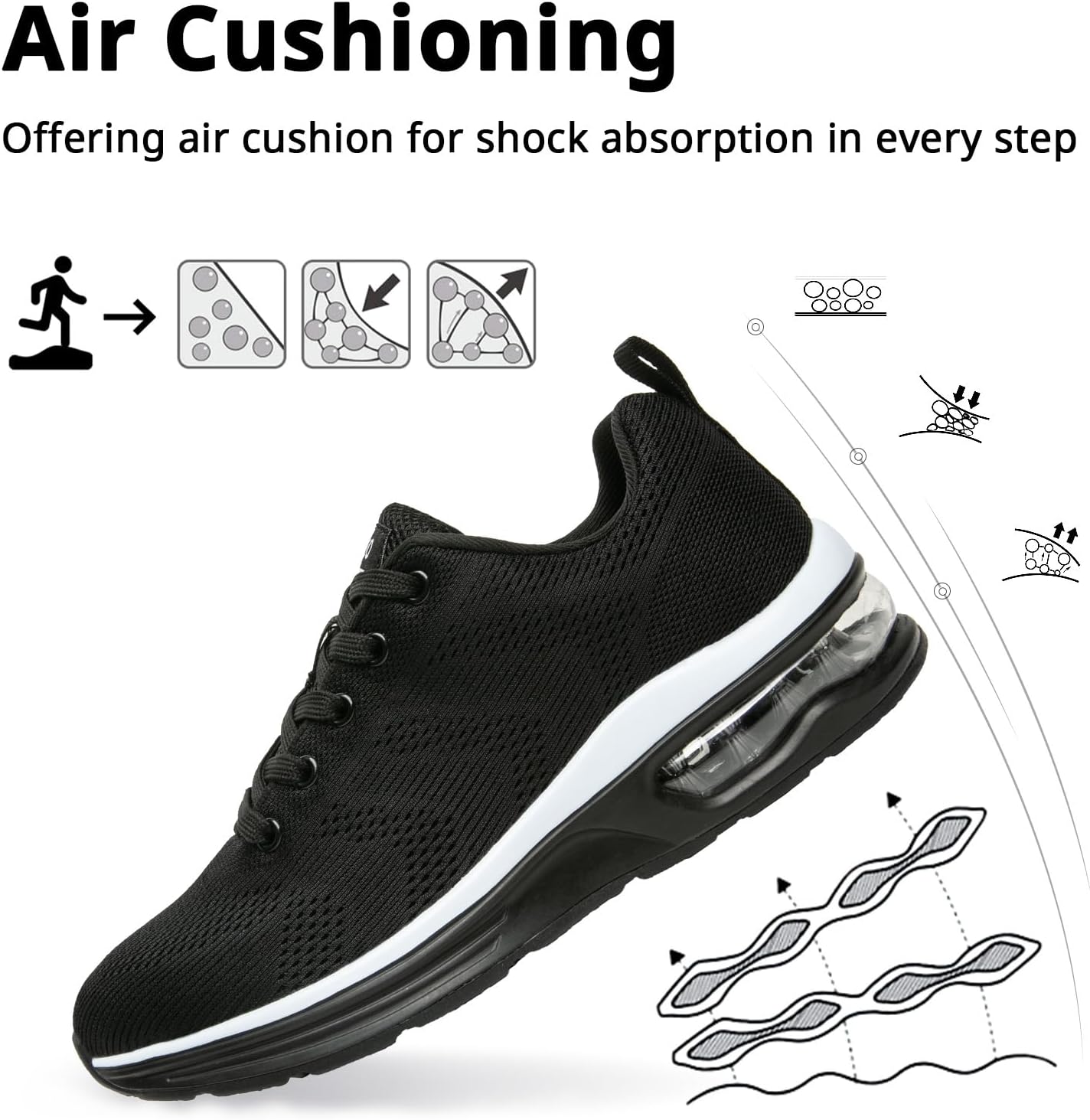 Thumbnail 4 de Womens Trainers Breathable Running Shoes