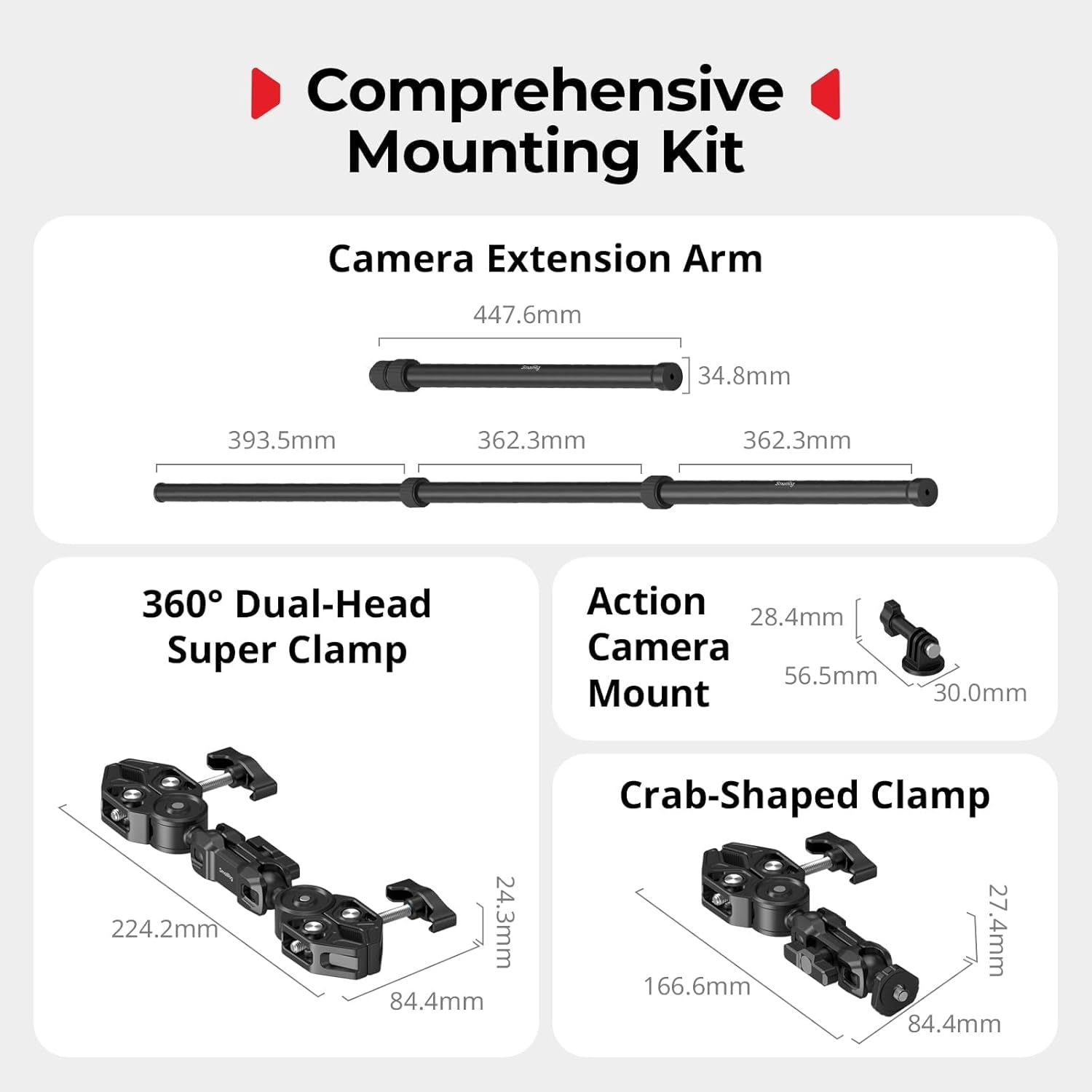 Thumbnail 5 de SmallRig Kit di supporto moto per fotocamera 360°: stabilità e versatilità su manubri e superfici cilindriche