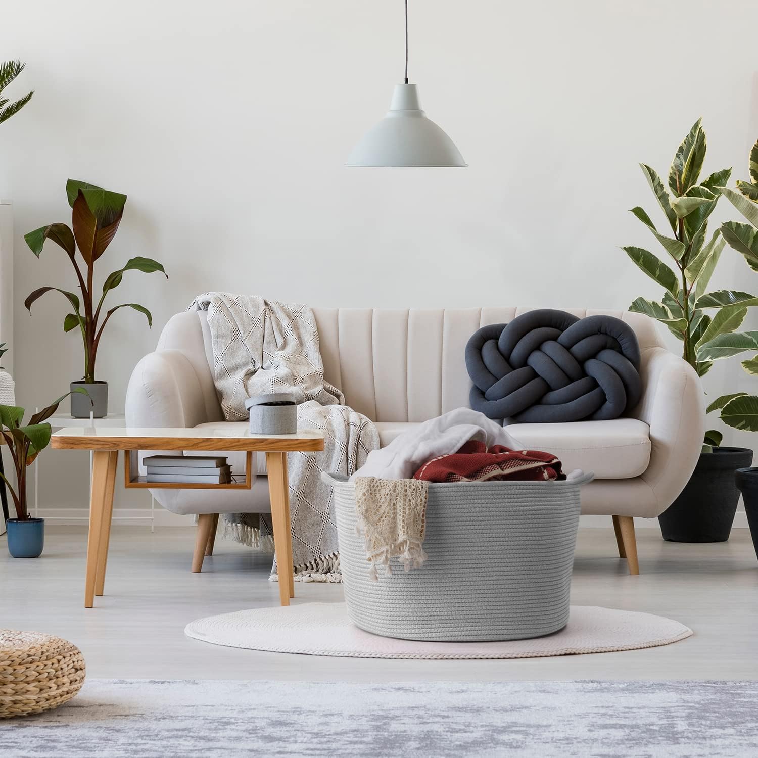 Thumbnail 3 de Maliton Grey Storage Basket, 50x35 cm (68L): A versatile, foldable solution for living spaces
