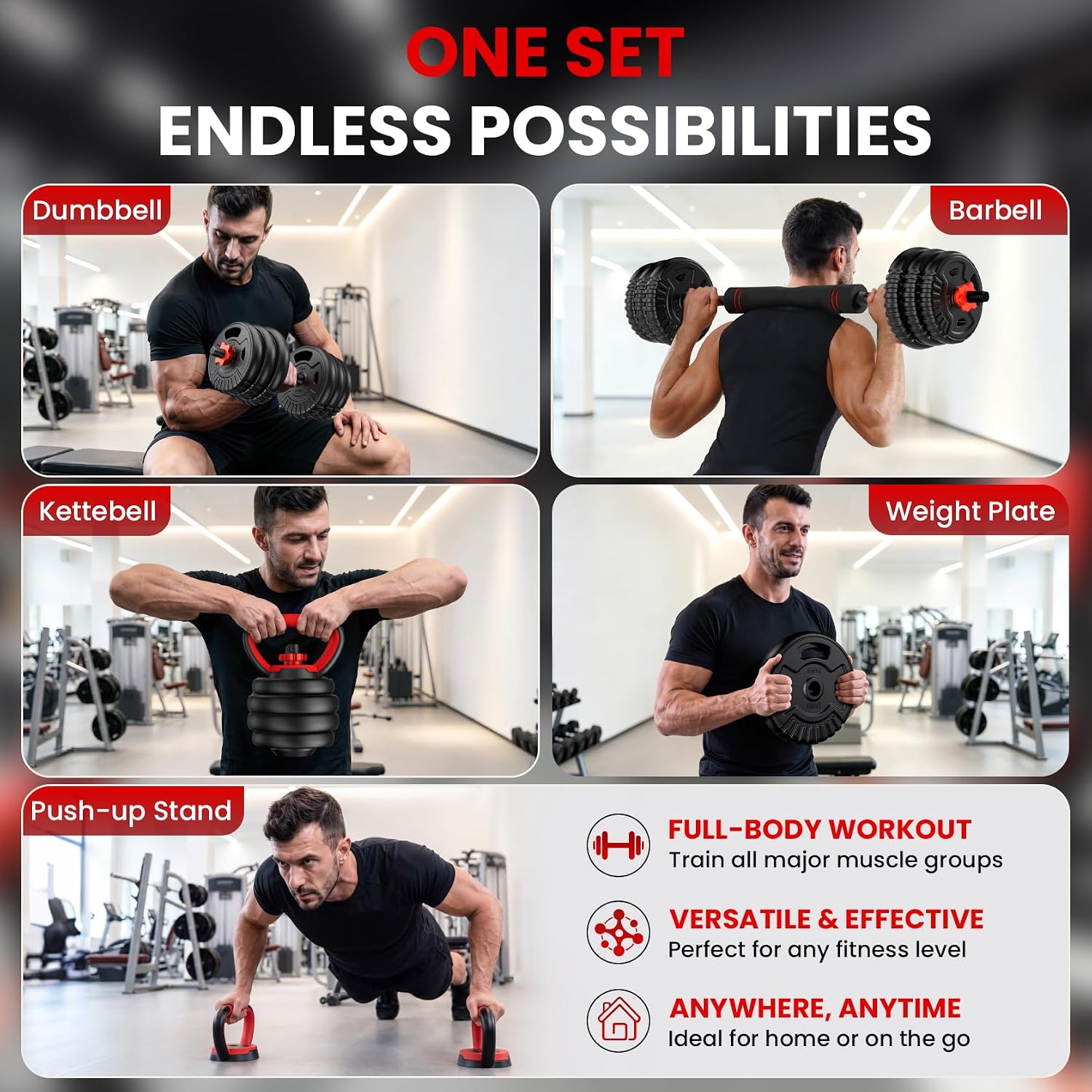 Detalle 2 de SAUVOO Adjustable Dumbbell Set, 90 lb