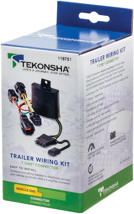 Thumbnail 1 de Tekonsha T-One T-Connector Harness 4-Way Flat ๐