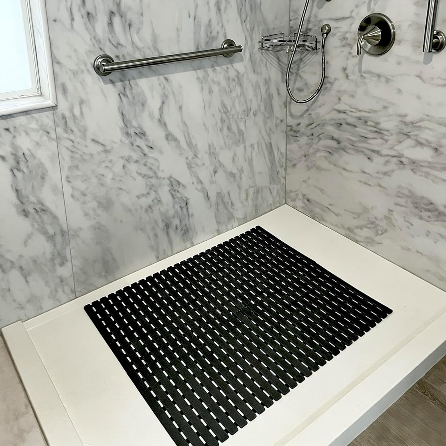 Thumbnail 6 de BEMISO Non-Slip Bathtub Mat, 37.4 x 15.7 Inches, with Suction Cups and Drain Holes