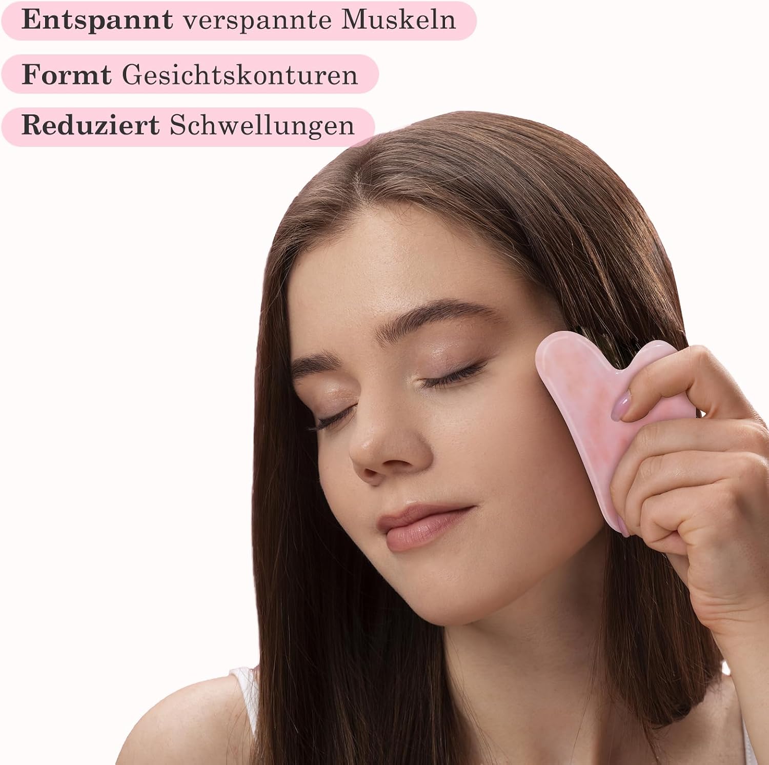 Detalle 2 de GUGUG Rosenquarz Roller und Gua Sha Set