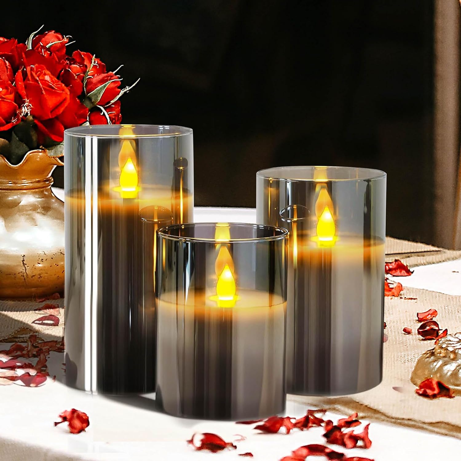 Thumbnail 4 de Led Flameless Candles Pack of 3 3–6in