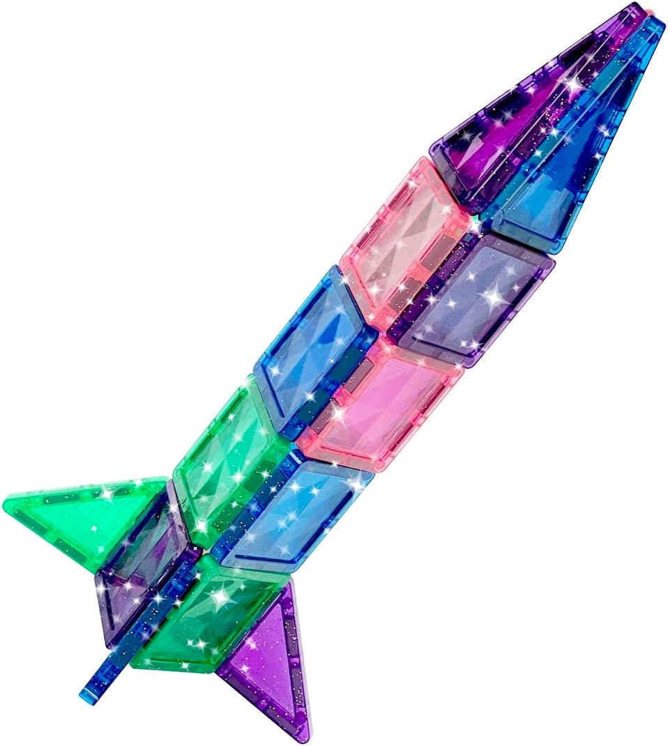 Thumbnail 4 de CreateOn Crayola Mini Magnetic PIP-Tiles: 24-Piece Glitter Magnetic Building Set for Travel Fun