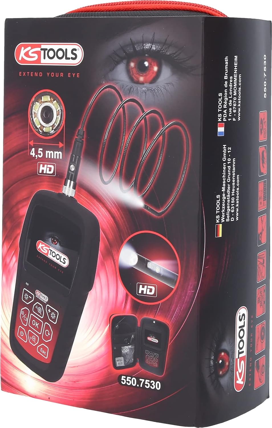 Detalle de KS TOOLS Kit endoscope vidéo 550.7530