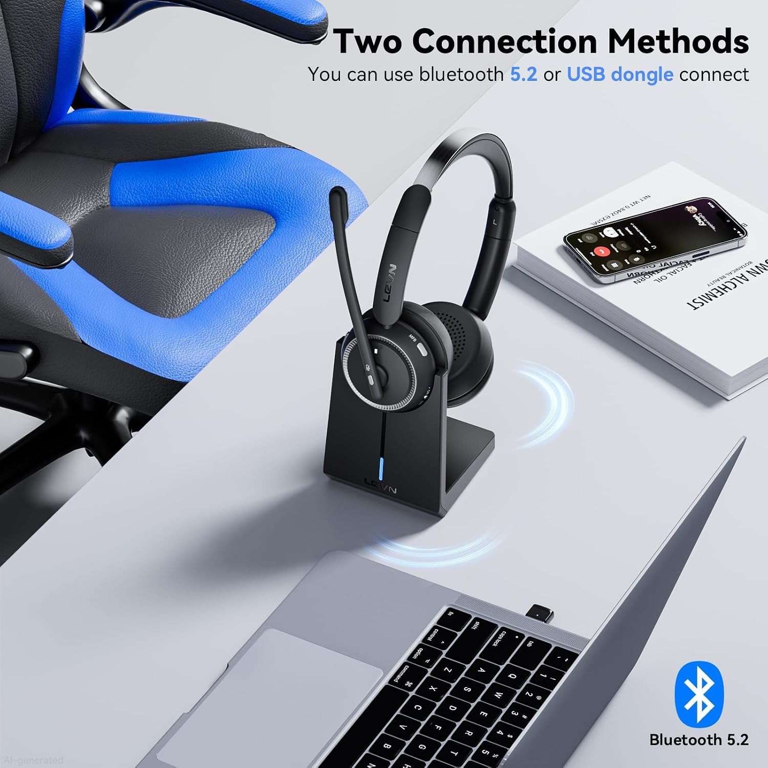 Detalle 2 de LEVN Wireless Headset 65h battery 📞