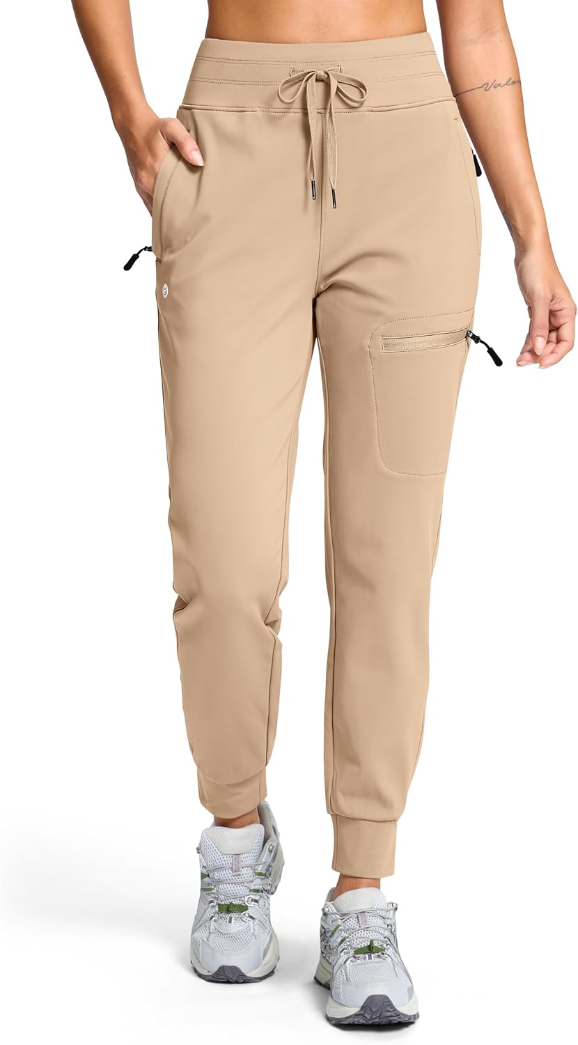 Detalle de G Gradual Women's Fleece-Lined Joggers with 4 Pockets and Water-Repellent Shell