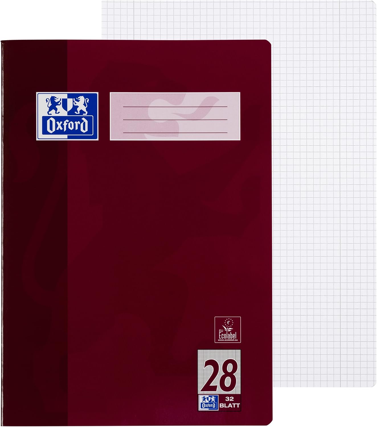 Thumbnail 1 de Oxford Schulheft A4, 32 Blatt, Lineatur 28, kariert – 10 Stück
