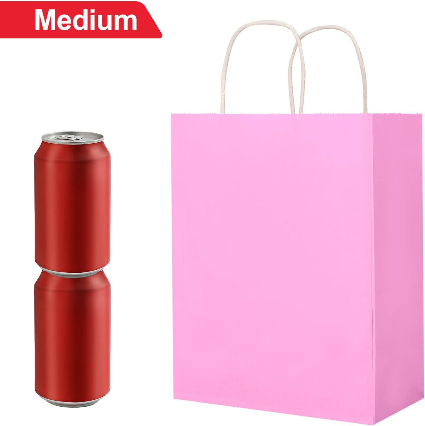 Thumbnail 2 de Medium Kraft Gift Bags with Handles (27x20x12 cm) – 20 Pcs in 10 Colours