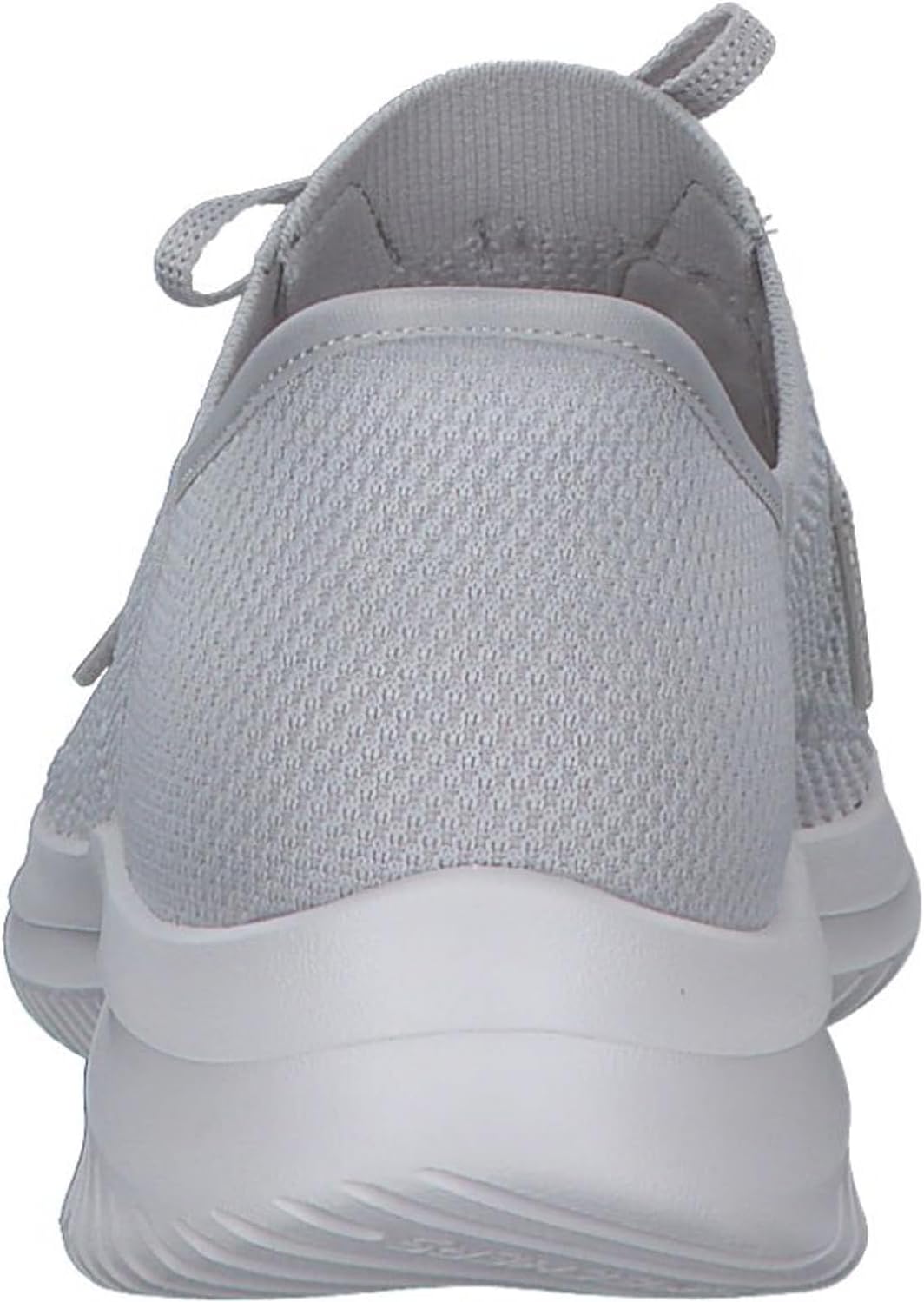 Detalle de Skechers Mujer Ultra Flex 3.0 Elevated Motion Slip-In – Light Gray Knit/Trim