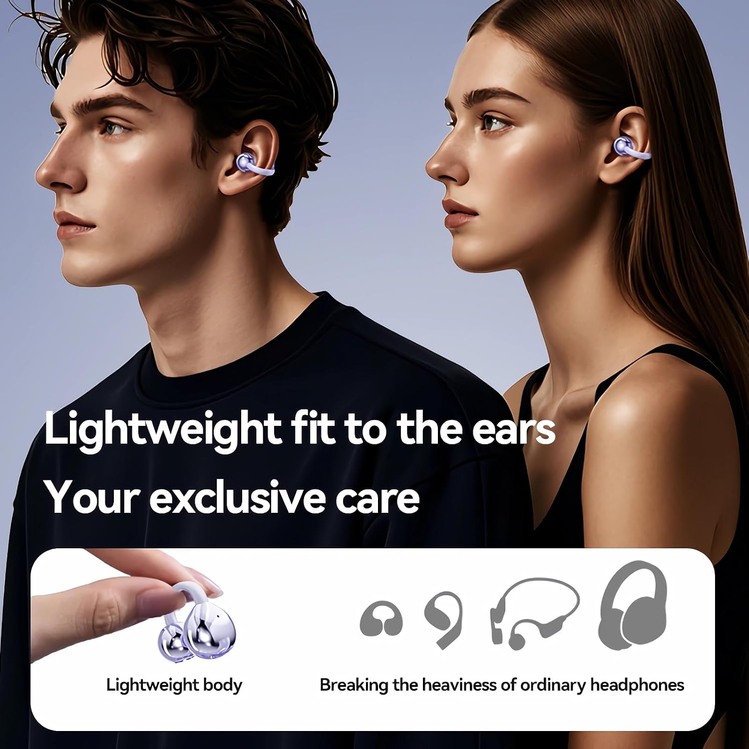Detalle 2 de PTHTECHUS Open Ear Bluetooth-Kopfhörer mit 4,3 g