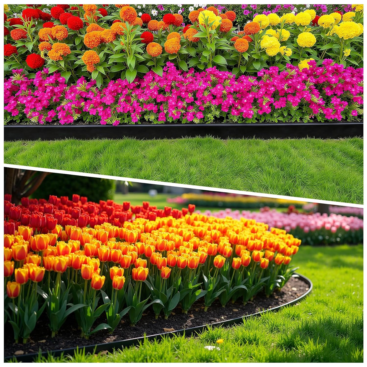 Thumbnail 5 de MIXC XK12822 Landscape Edging Kit, 1.5-Inch Black Plastic Border with 300 Spikes