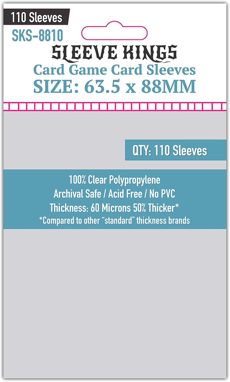 Thumbnail 6 de Sleeve Kings 40×89mm スペースベース対応カードスリーブ 110枚入り、透明PP・60ミクロン