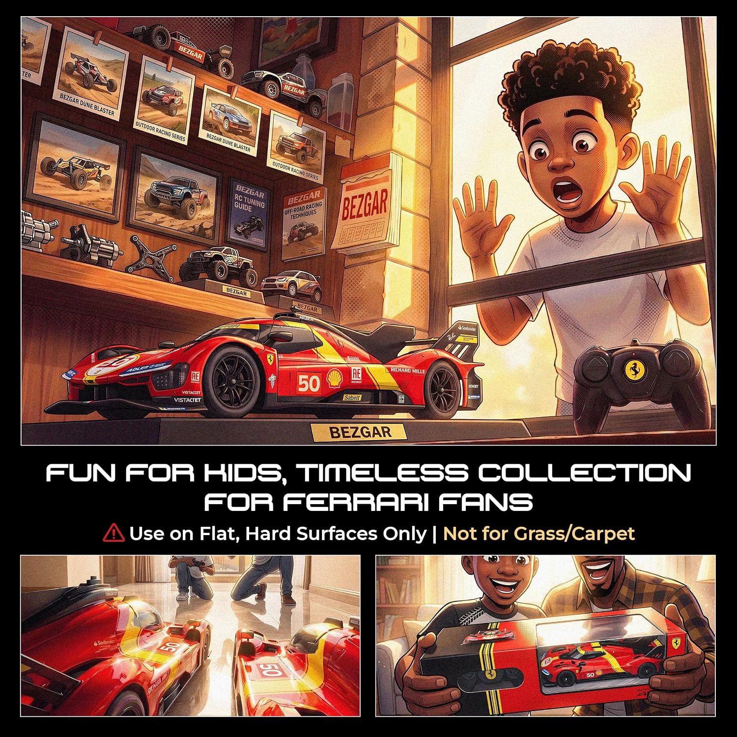 Thumbnail 6 de BEZGAR 10370 Ferrari 499P 1:24 Scale RC Car, Licensed, 2.4GHz