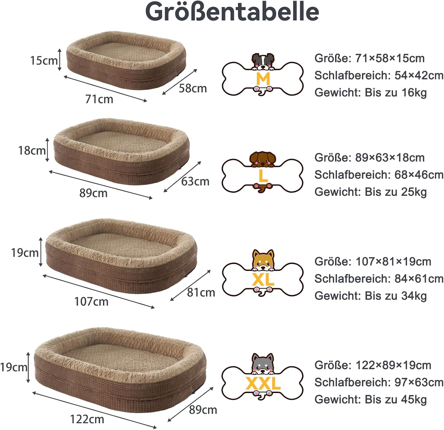 Thumbnail 5 de Pawk Orthopädisches Hundebett XL