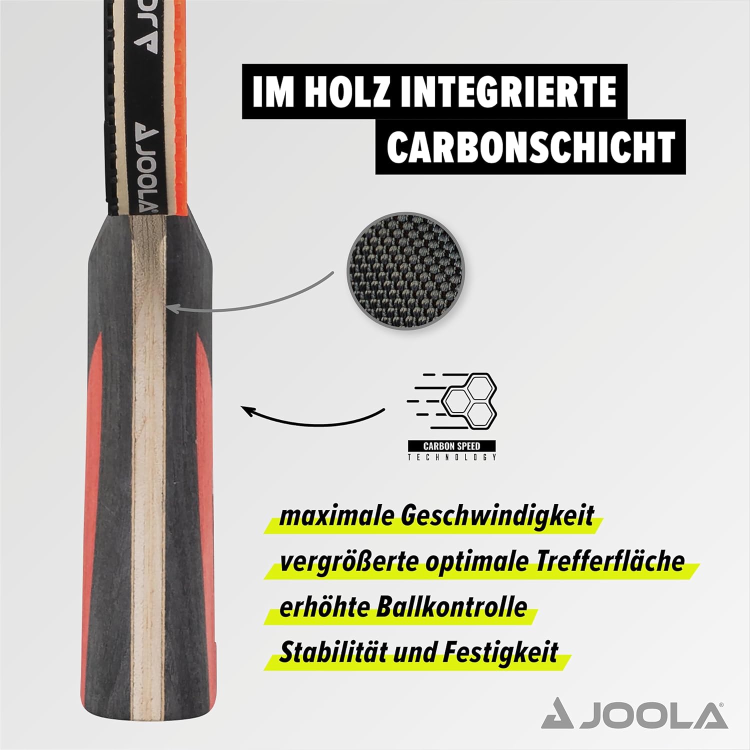Thumbnail 3 de JOOLA Duo Carbon Tischtennis Set – 2 Schläger, 3 Bälle, Hülle (6-teilig)