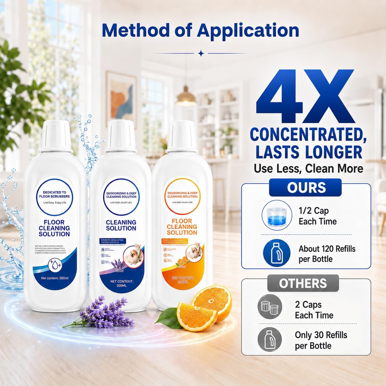 Thumbnail 5 de Vacbeuta qjj002 Floor Cleaning Solution, 1.5 L for Hard Floors