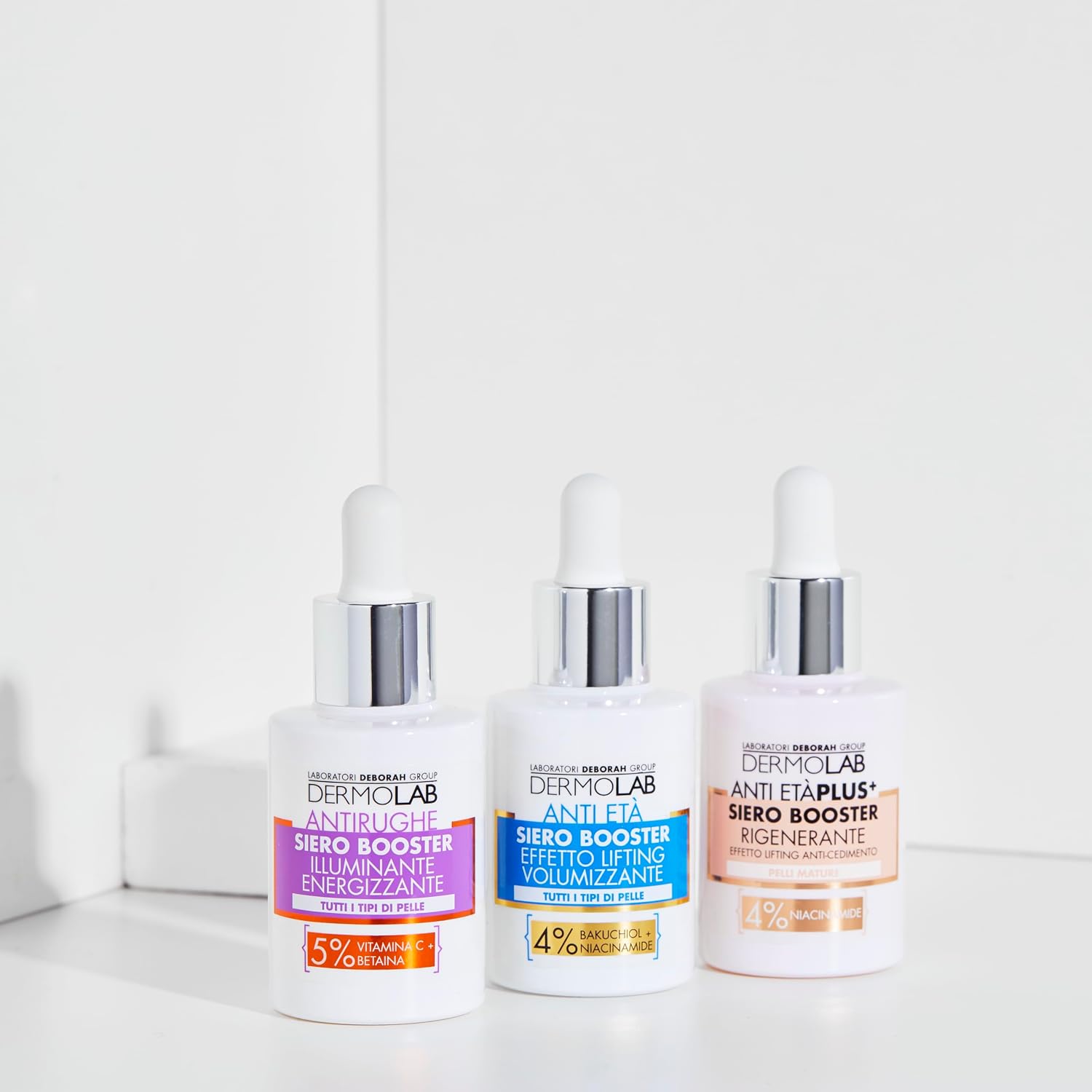 Detalle 2 de Dermolab Siero Viso Booster Anti Età Plus+ per Pelli Mature – Effetto Lifting e Rigenerante
