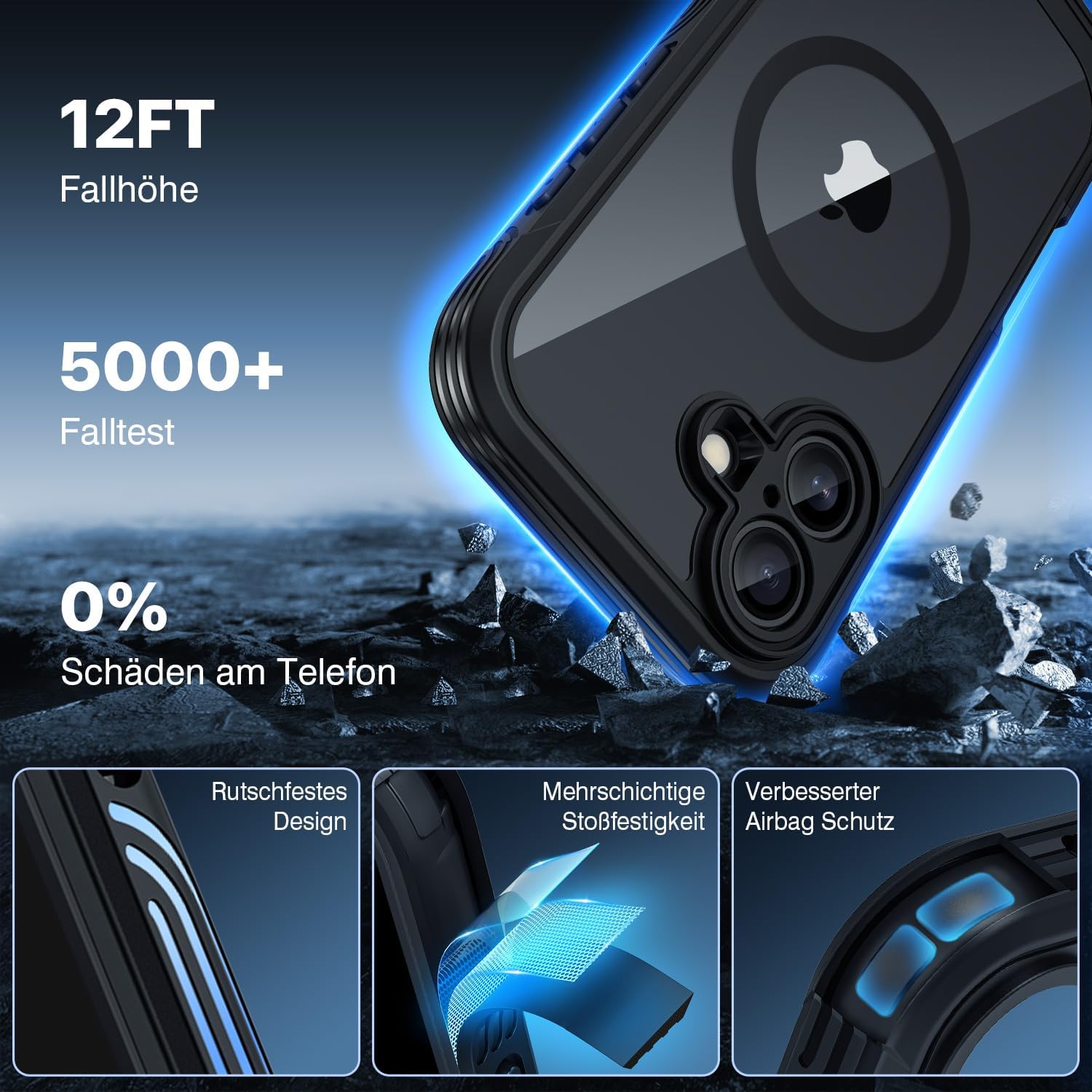 Thumbnail 4 de CENHUFO Hülle für iPhone 17 MagSafe 360° Schutz