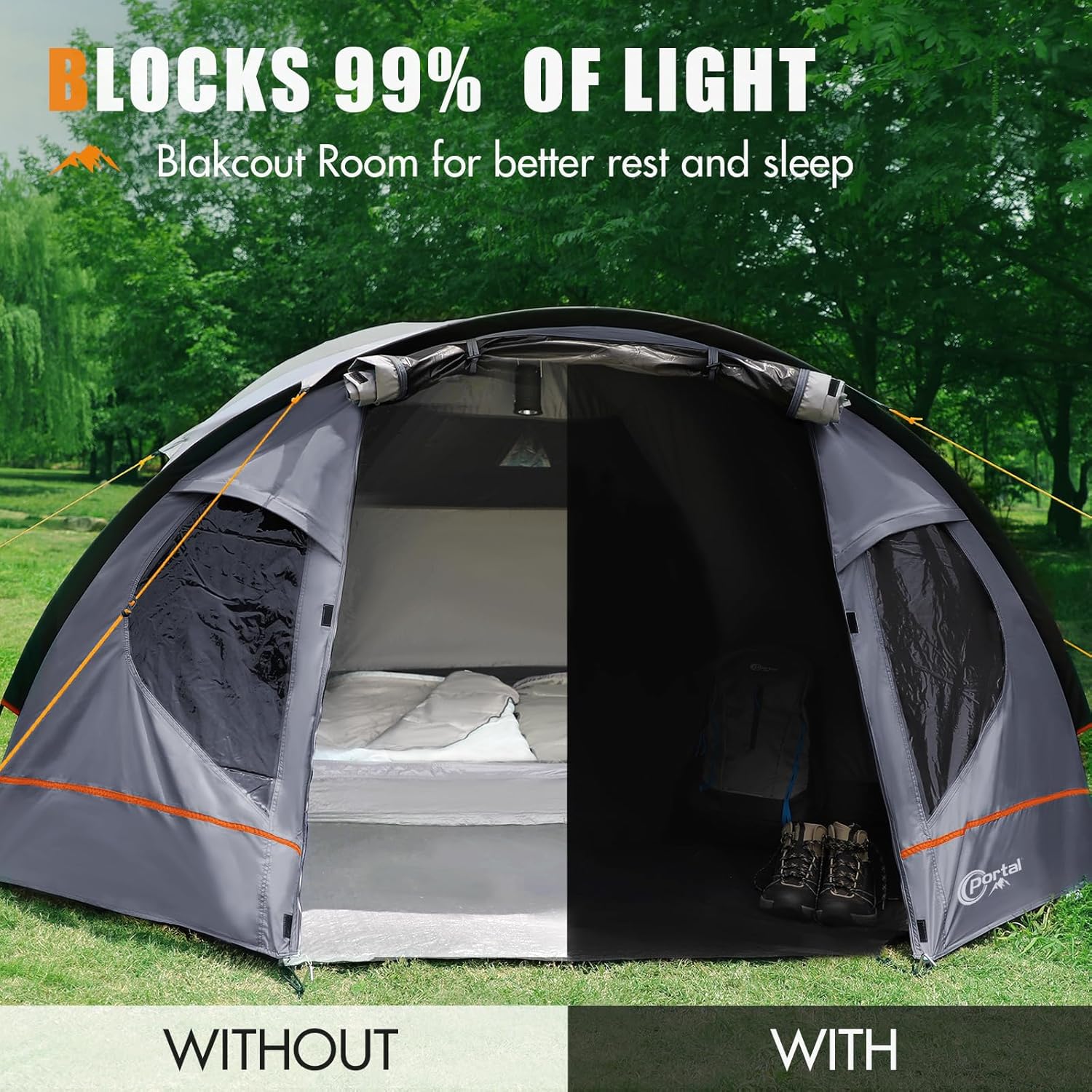 Thumbnail 1 de Portal 3-4 Man Tent with Porch (4000mm waterproof) for outdoor camping and hiking