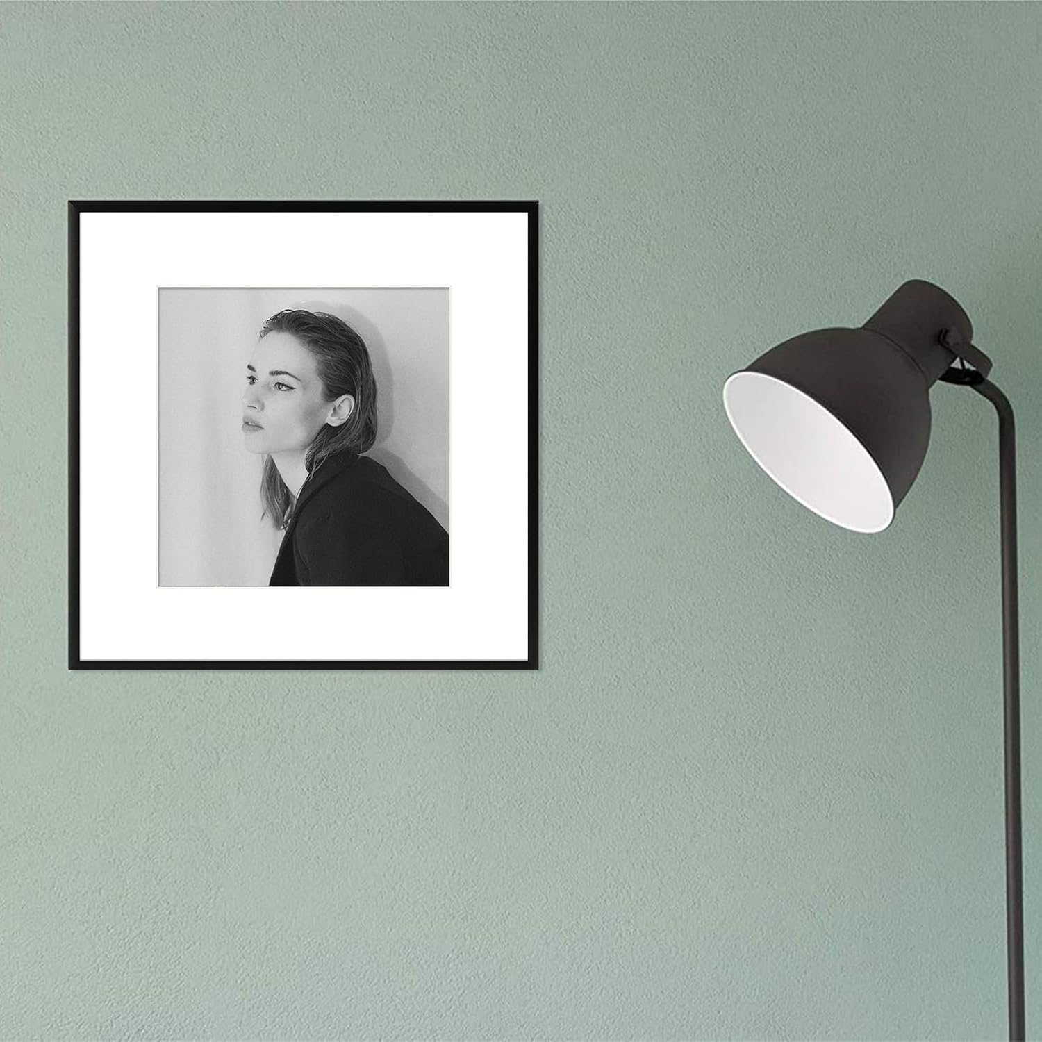 Thumbnail 2 de Golden State Art 12x12 Aluminum Picture Frame with Real Glass (Black) — for 8x8 or 12x12 Photos