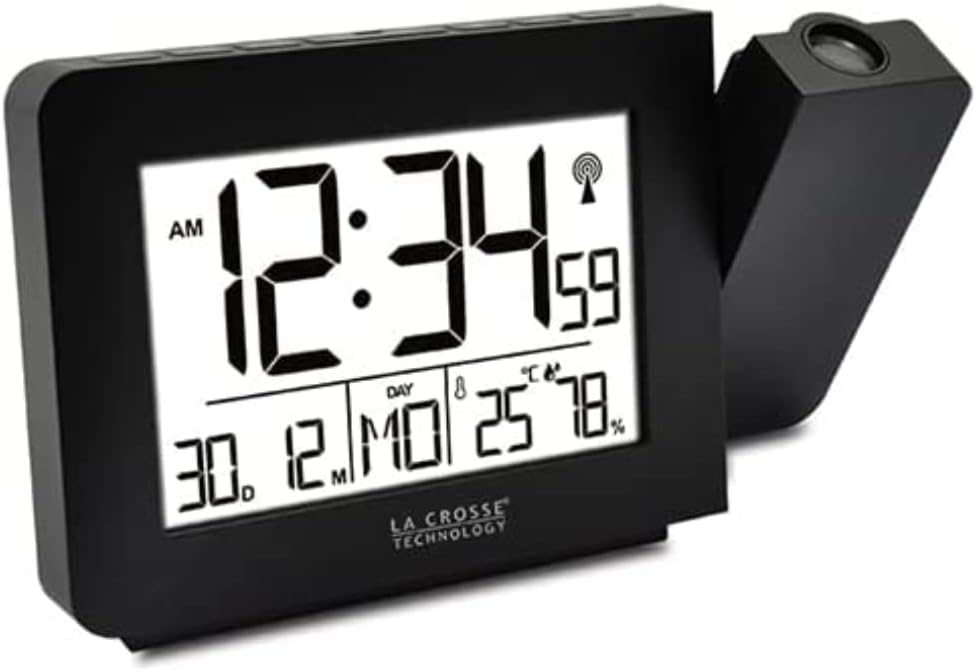 Thumbnail 1 de La Crosse Technology WT522 réveil radio-piloté avec projection (WT522-MEG) argent/gris